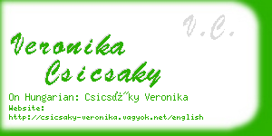 veronika csicsaky business card